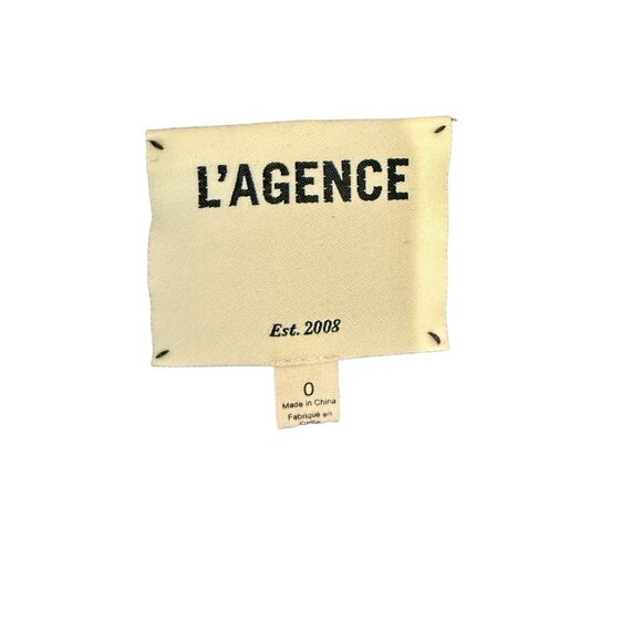 L’Agence Kenzie Velvet Blazer Jacket Black - Size 0 - Picture 8 of 11